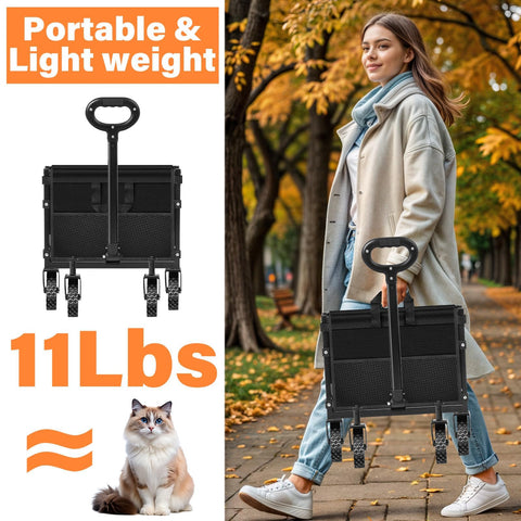 LIAPOTT wagon shows 360 lb load capacity for camping supplies.