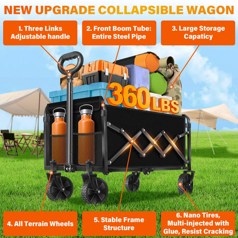LIAPOTT Wagons folded dimensions fit compact storage