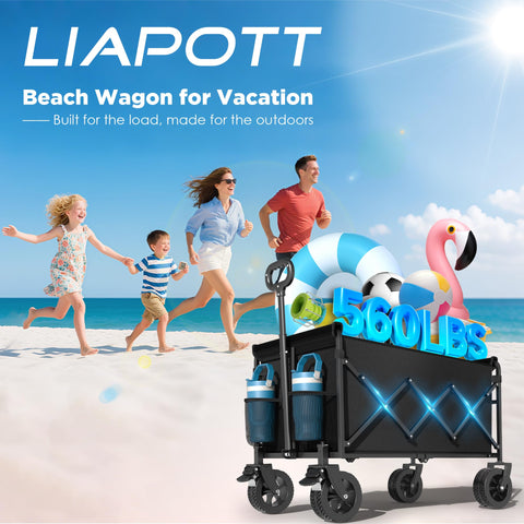 LIAPOTT Wagons durable 600D fabric remains clean and tough under outdoor use.