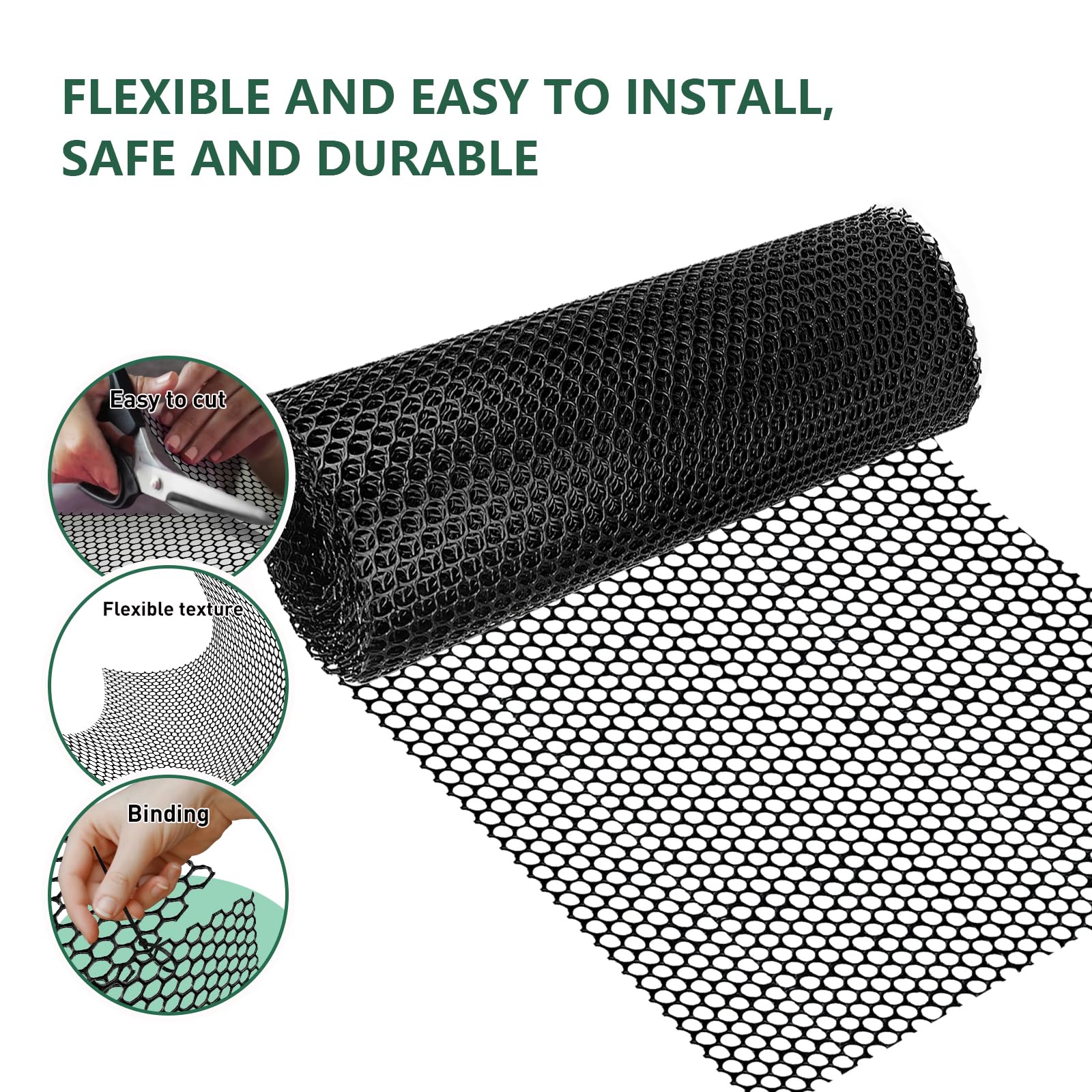 LIAQICHA 60 twist ties included for quick fencing setup