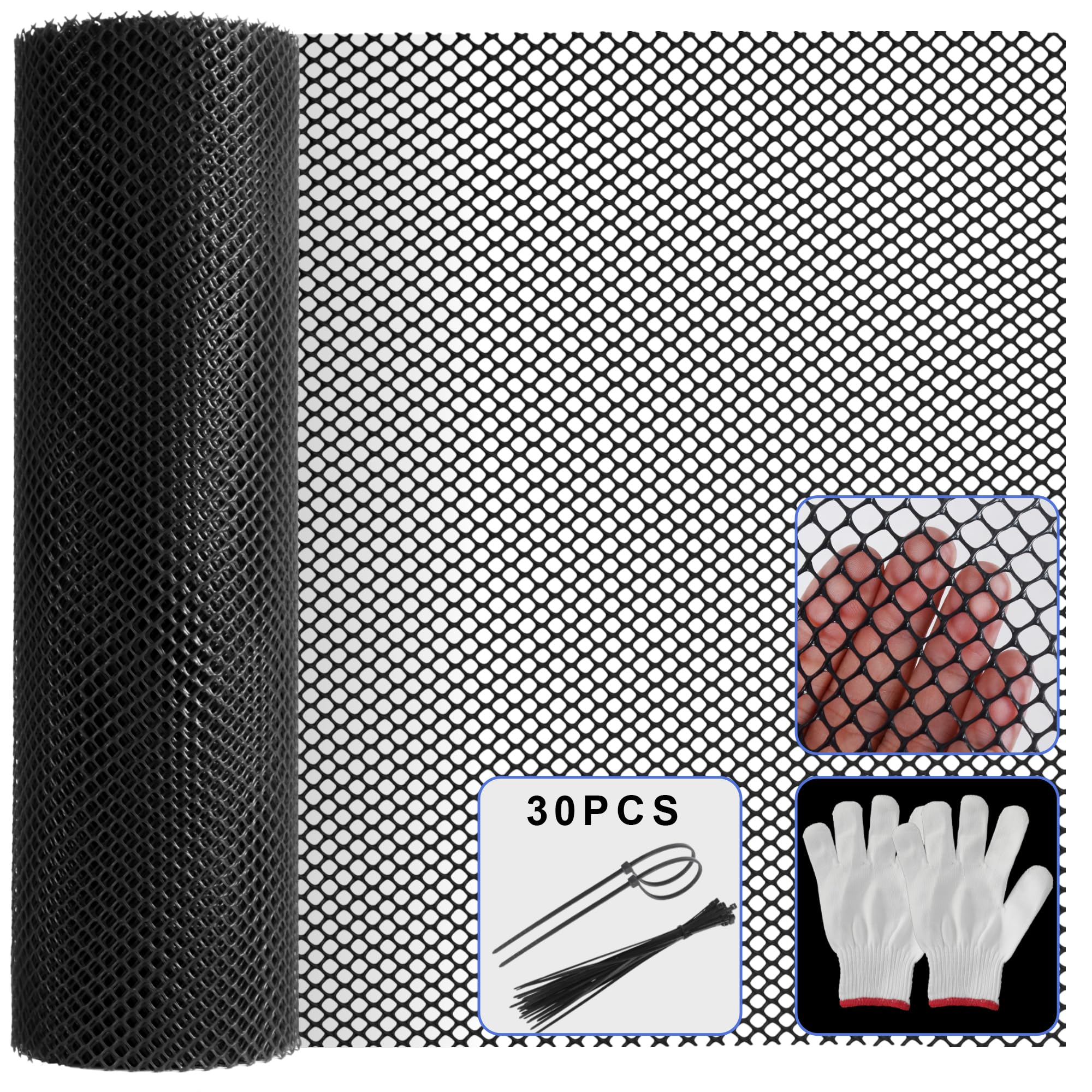 LIAQICHA chicken-wire mesh in black for secure poultry enclosure.