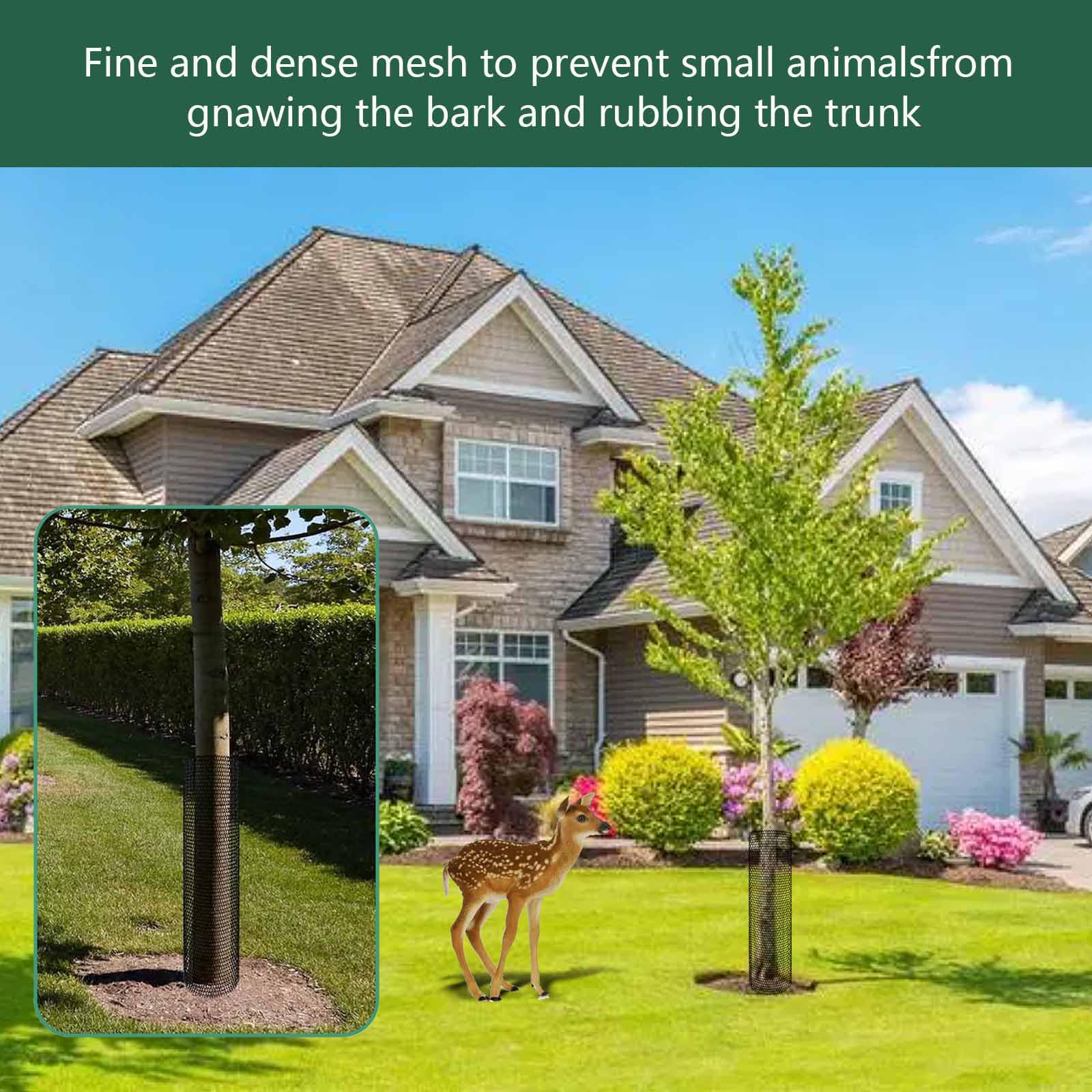 LIAQICHA garden fence installation is easy with lightweight plastic mesh.