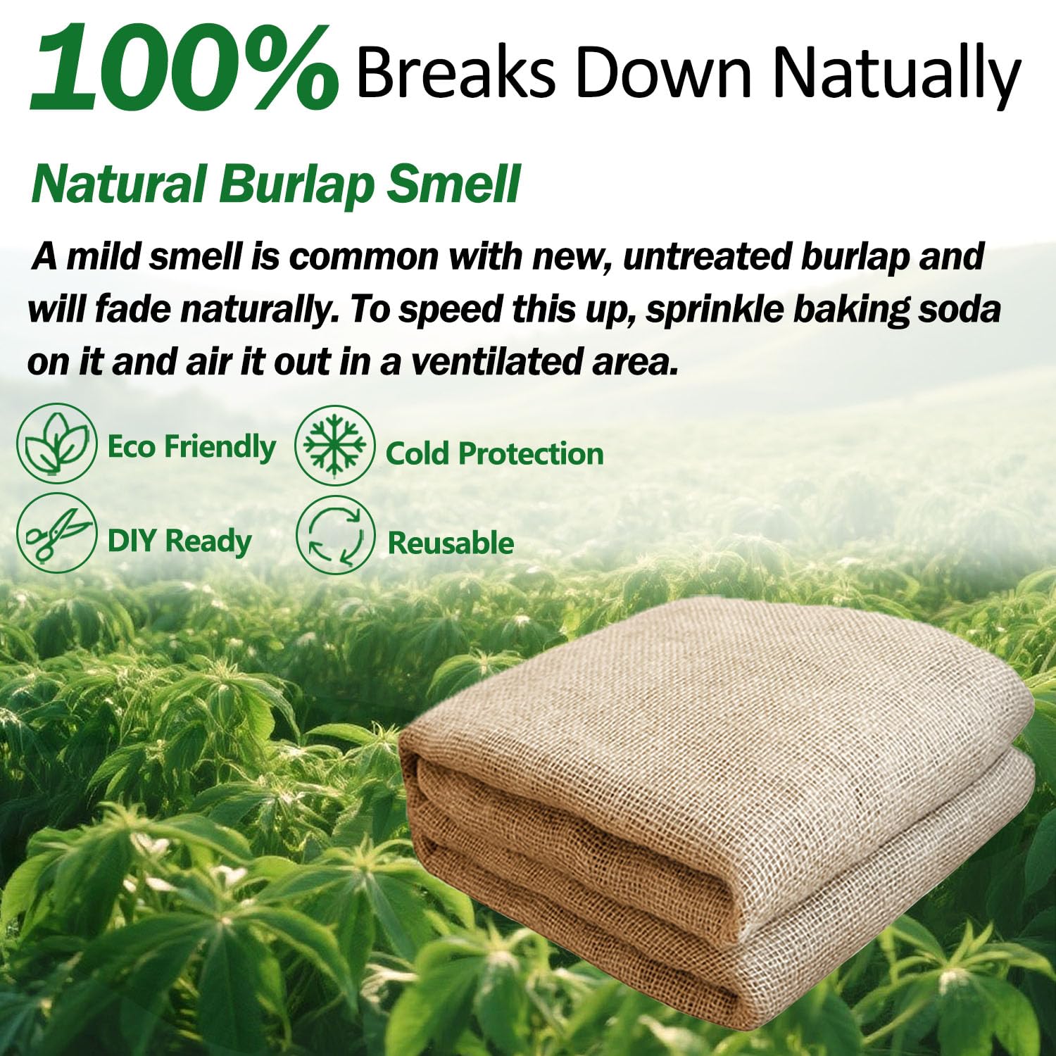 Liaycco burlap roll used in DIY crafts for rustic décor projects