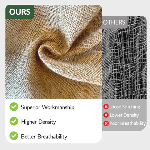 Liaycco burlap roll in landscaping and DIY project for rustic styling