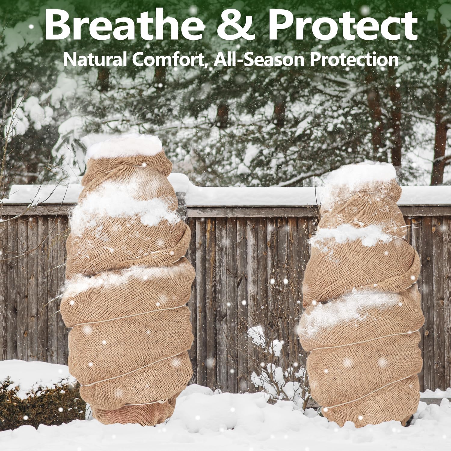 Liaycco burlap roll showing natural texture ideal for crafts and gardens