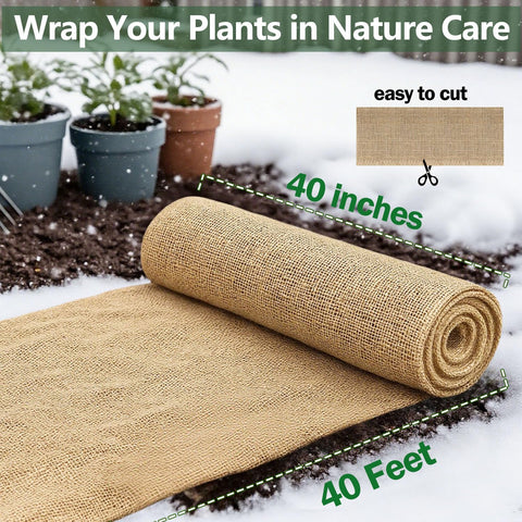Liaycco burlap roll providing winter protection against wind and sun exposure