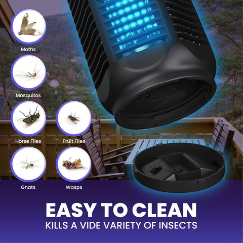 LiBa 4000V high-voltage grid delivers rapid insect elimination outdoors