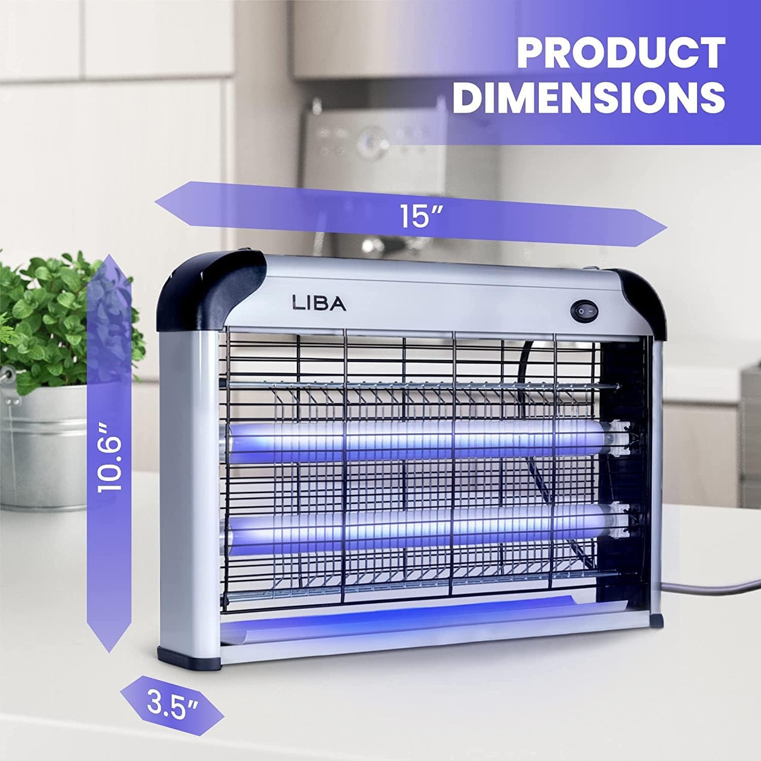 LiBa safety screen protecting fingers while zapping bugs