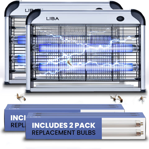 LiBa Electric Bug Zapper 2-pack front view for indoor bug control