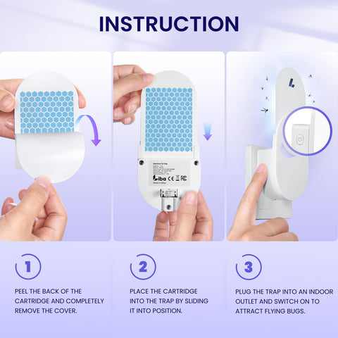 LiBa fly trap side view showing compact, plug-in design.