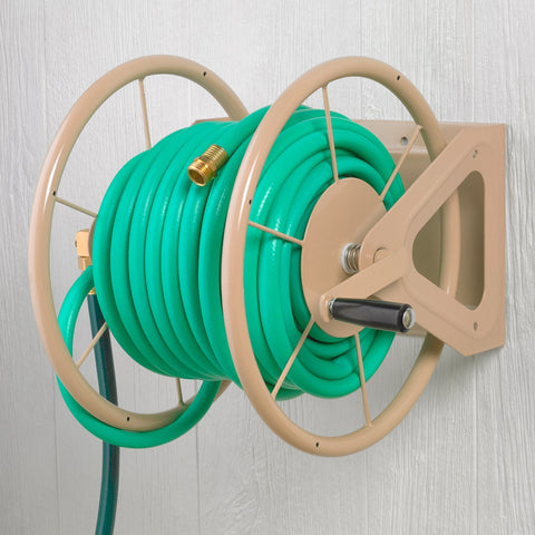 Liberty Garden 703-2 floor-mount hose reel with non-slip boots