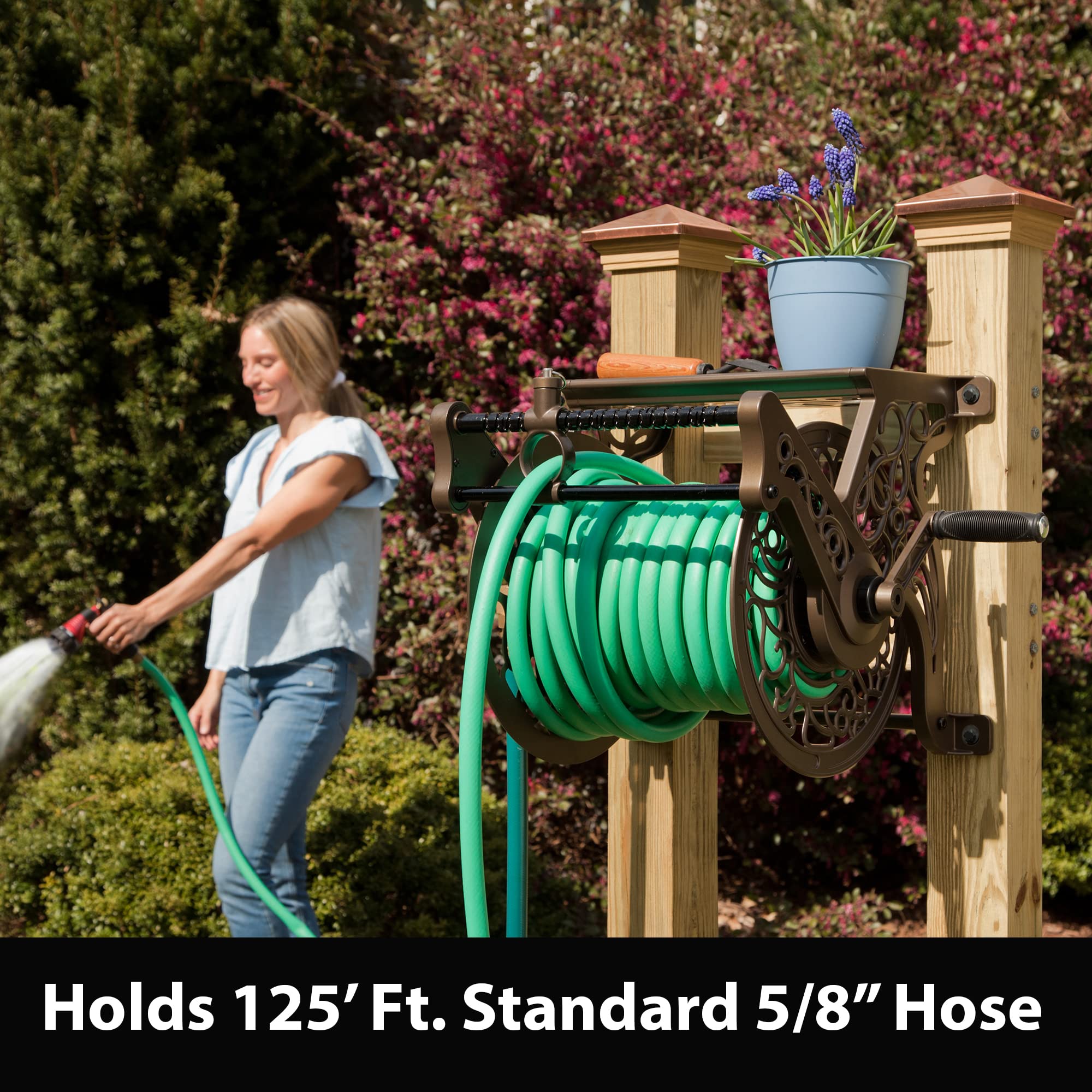 Liberty Garden 707 cast aluminum construction resists rust for outdoor durability