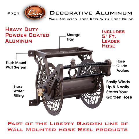 Liberty Garden 707 top shelf holds nozzles and tools within arm's reach