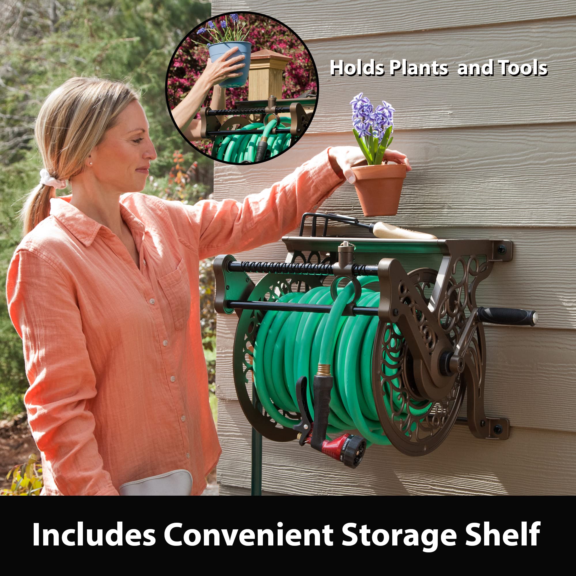 Liberty Garden 707 wall-mount setup shown without hardware included