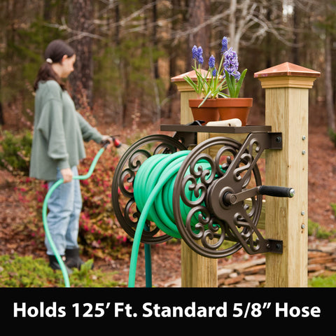 Liberty Garden 708 shows 125-ft hose capacity extended.