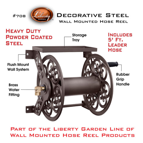 Liberty Garden 708 steel construction for durable outdoor use.