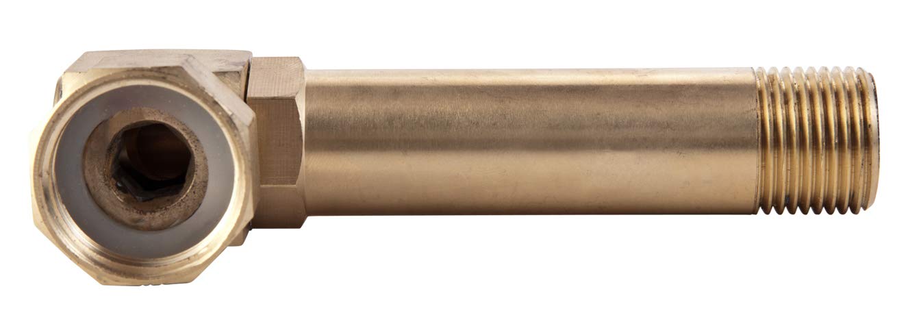 Libery Garden brass swivel 4007 side view, shows compact form and fit