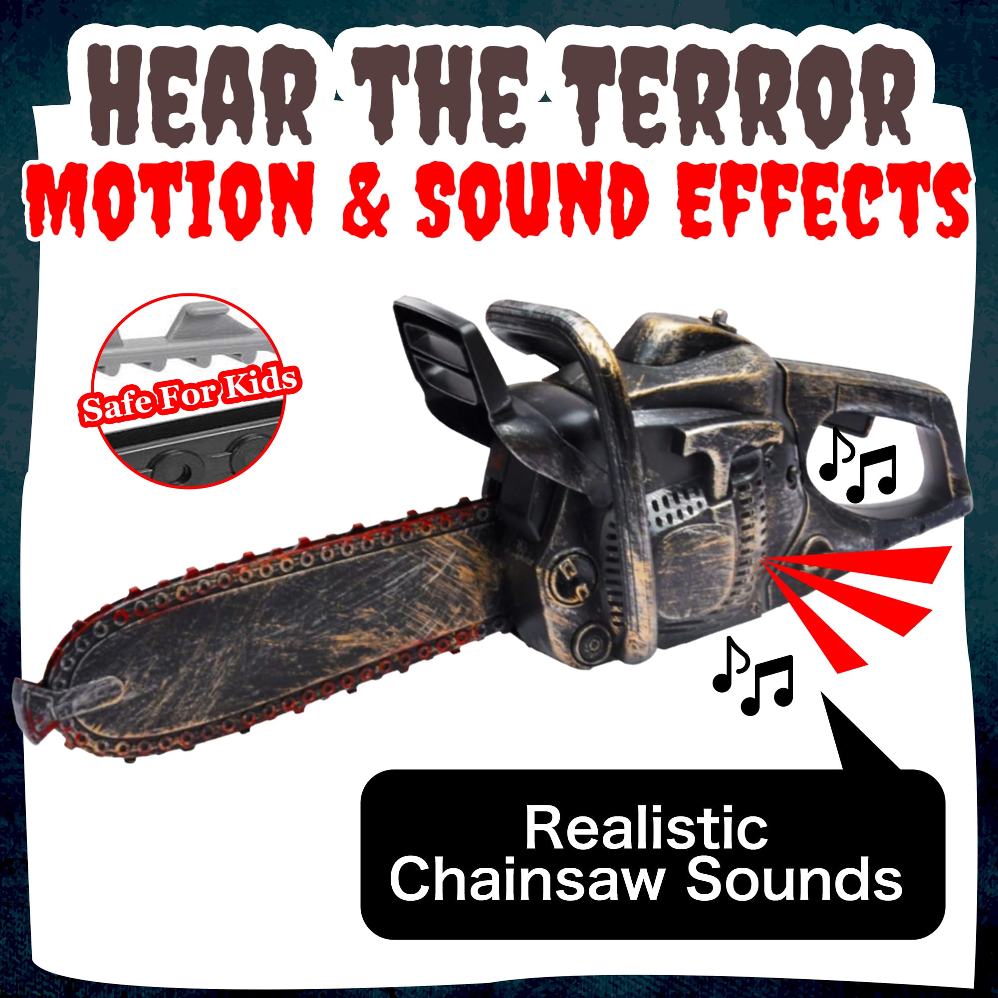 Liberty Imports 16inch Bloody Rusty Chainsaw motion demo showcases realistic scare effects.