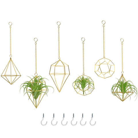 Libproqia gold cage-hanger closeup shows sturdy design and smooth finish.