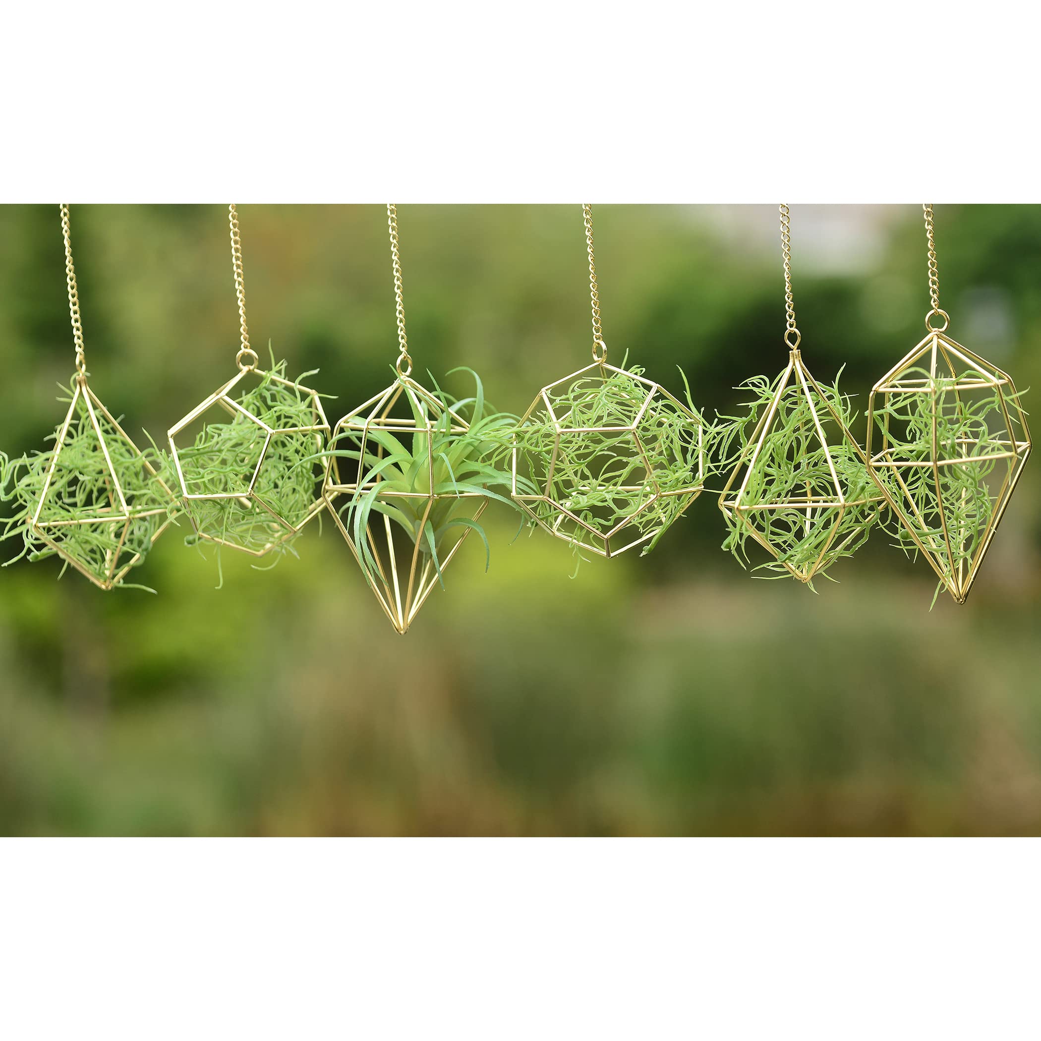 Libproqia gold wedding-decor-hanger complements fairy lights and table centerpieces.