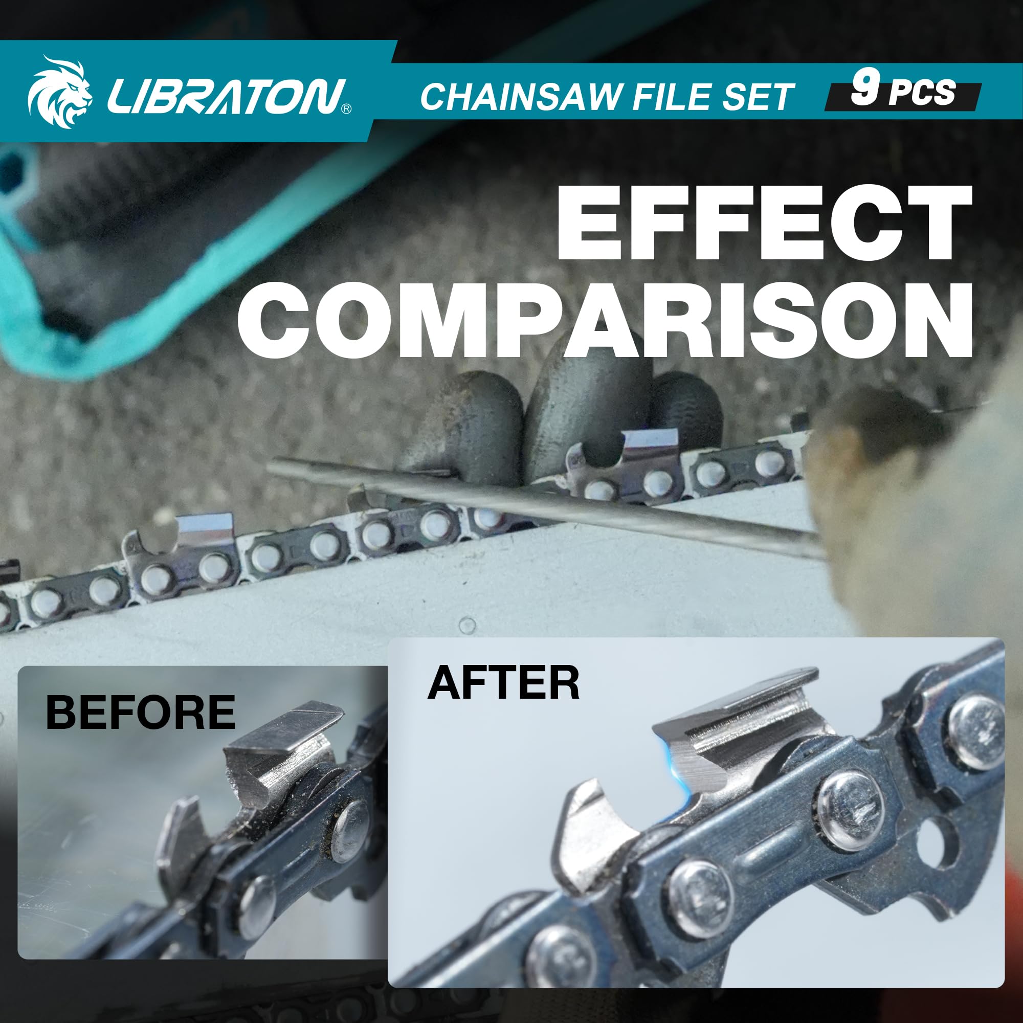LIBRATON quick check gauge helps verify chain dimensions quickly.