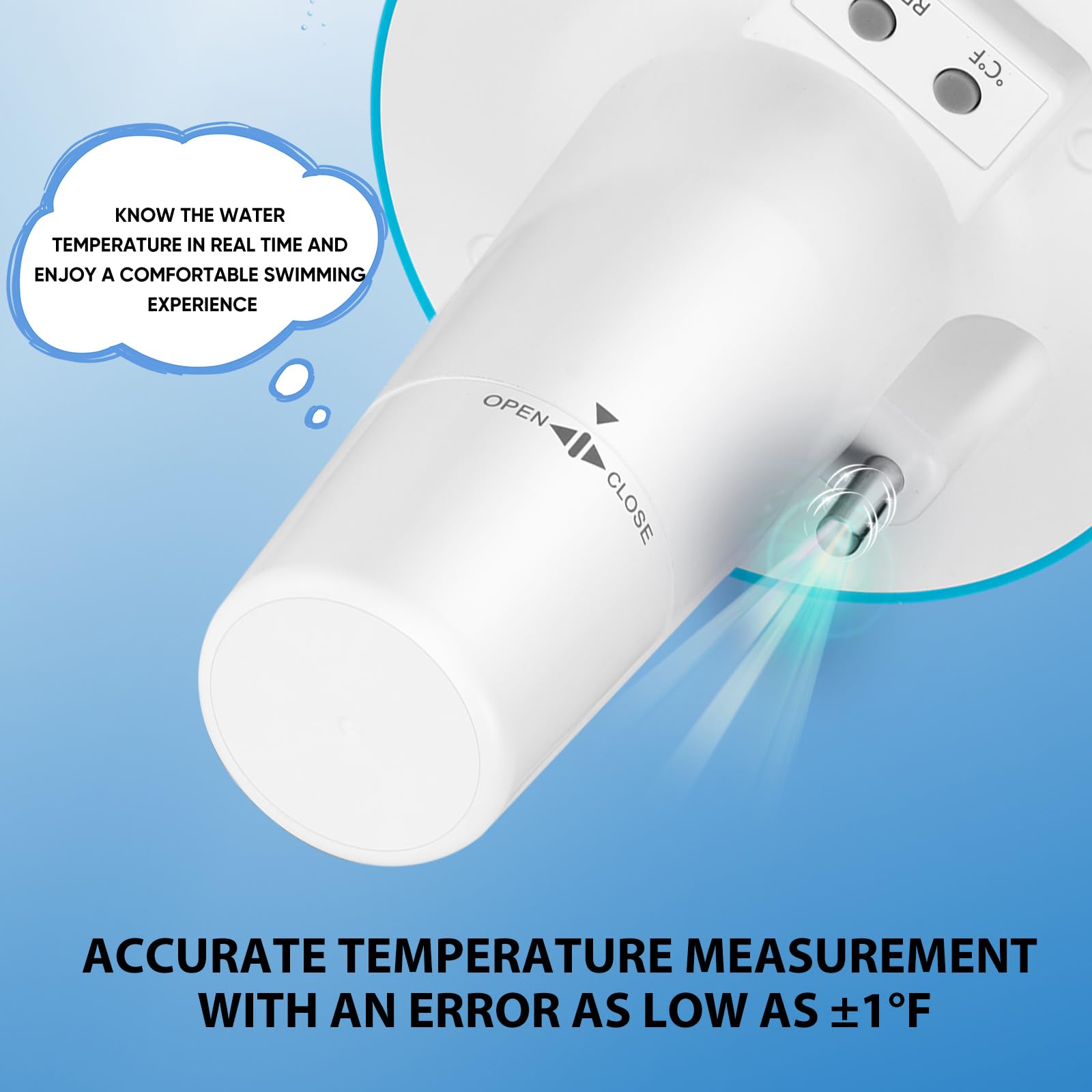 IPX8 waterproof seal protects the device during submersion