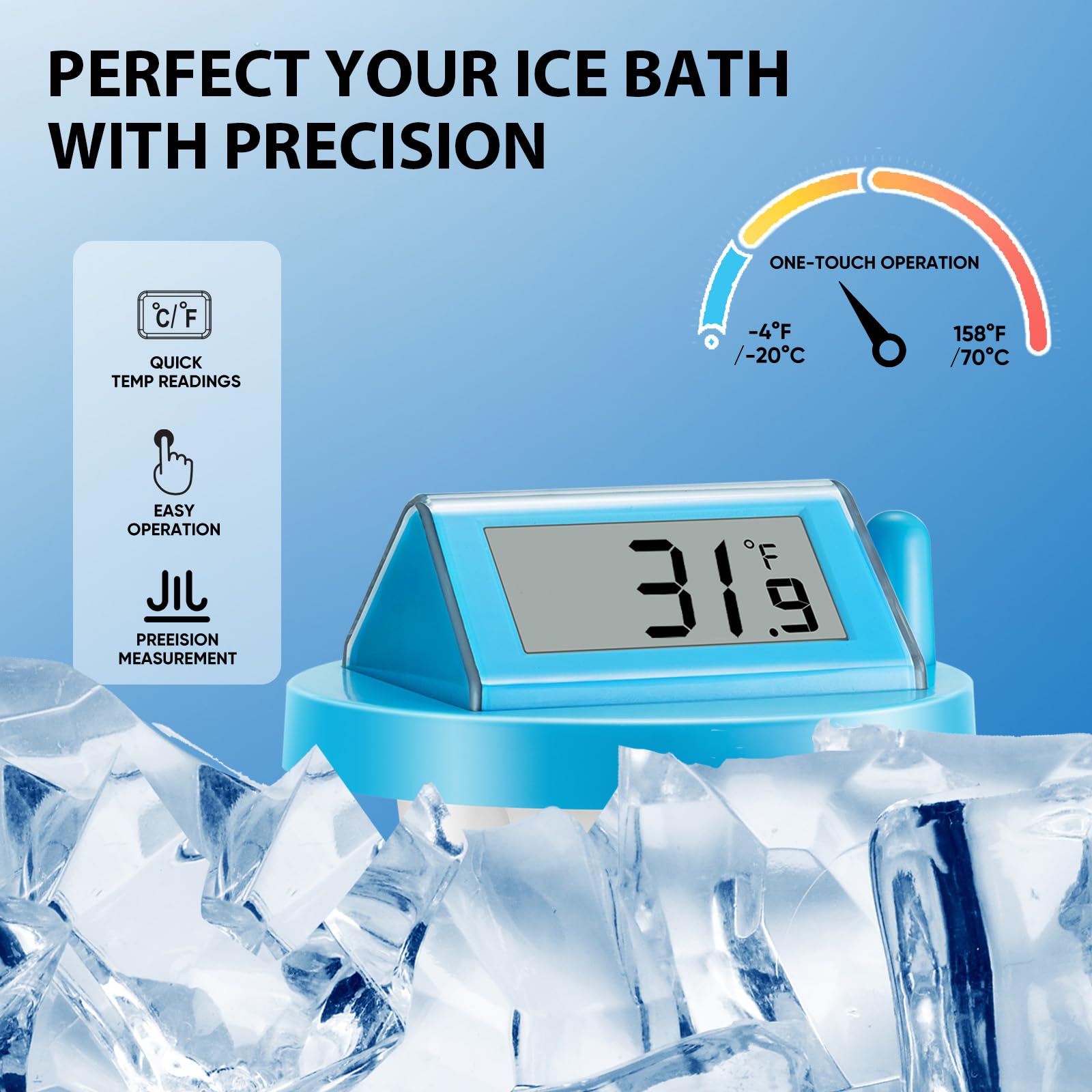 Dual power option ensures readings even on cloudy days