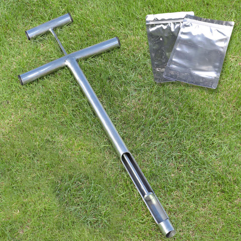 Lichtund 16inch soil probe in stainless steel for durable lawn sampling