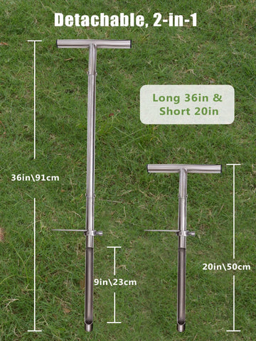 Lichtund soil probe with T-handle ergonomic grip for steady leverage