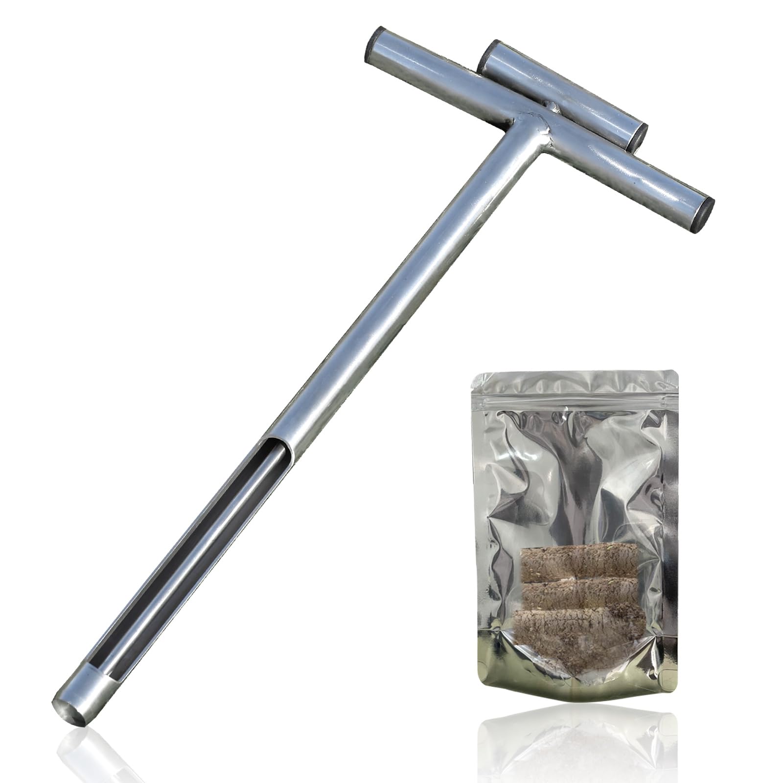 Two reusable soil sample bags from Lichtund with clear viewing panel