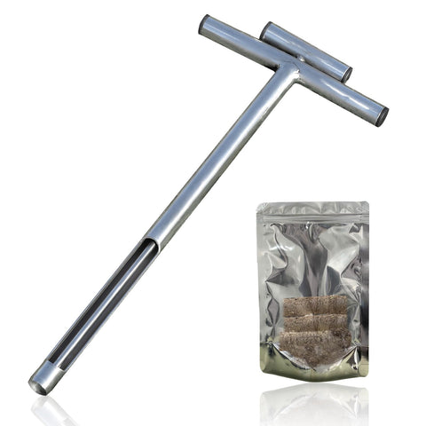 Two reusable soil sample bags from Lichtund with clear viewing panel