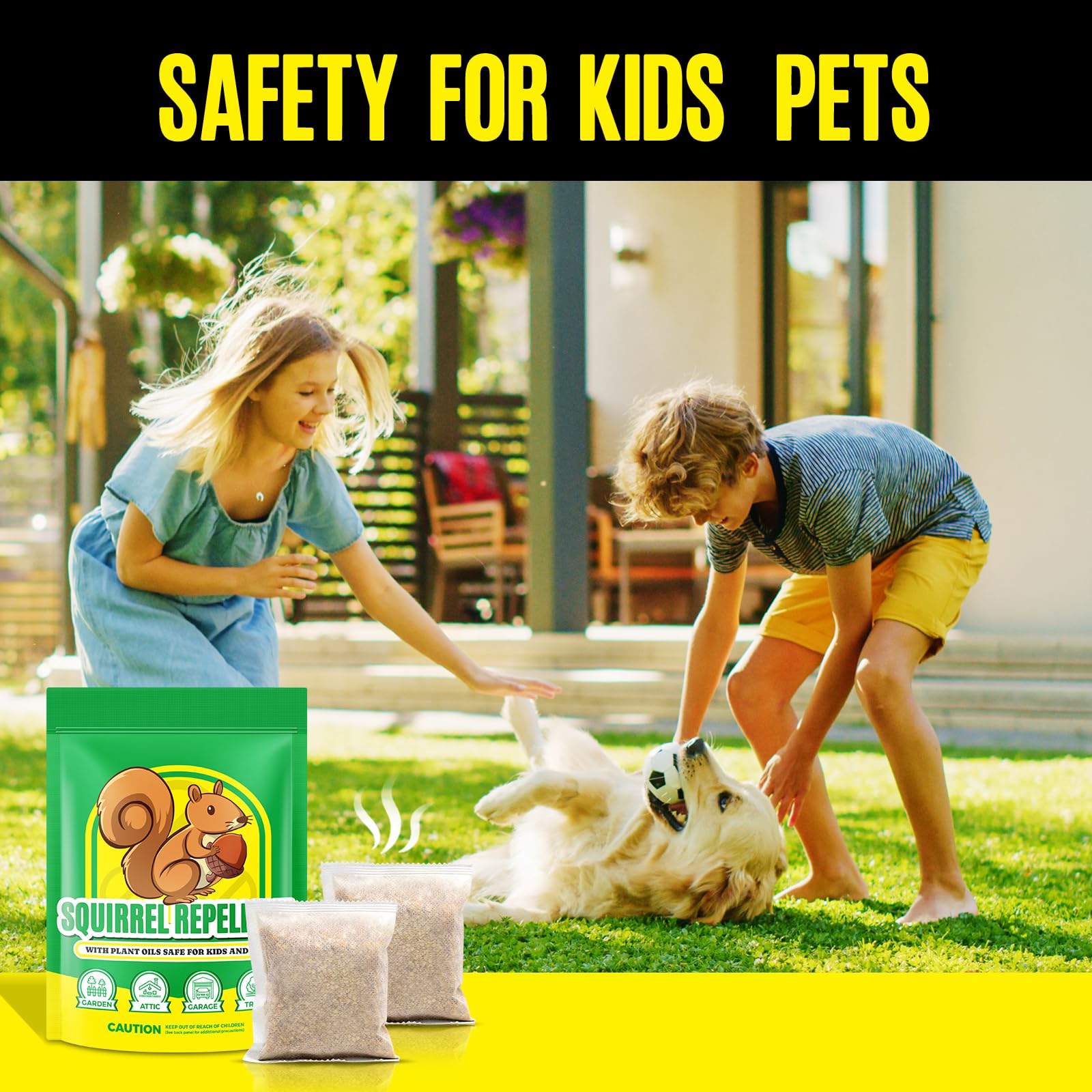 Lickoon Attic Squirrel Deterrent helps keep wires and stored items safe.