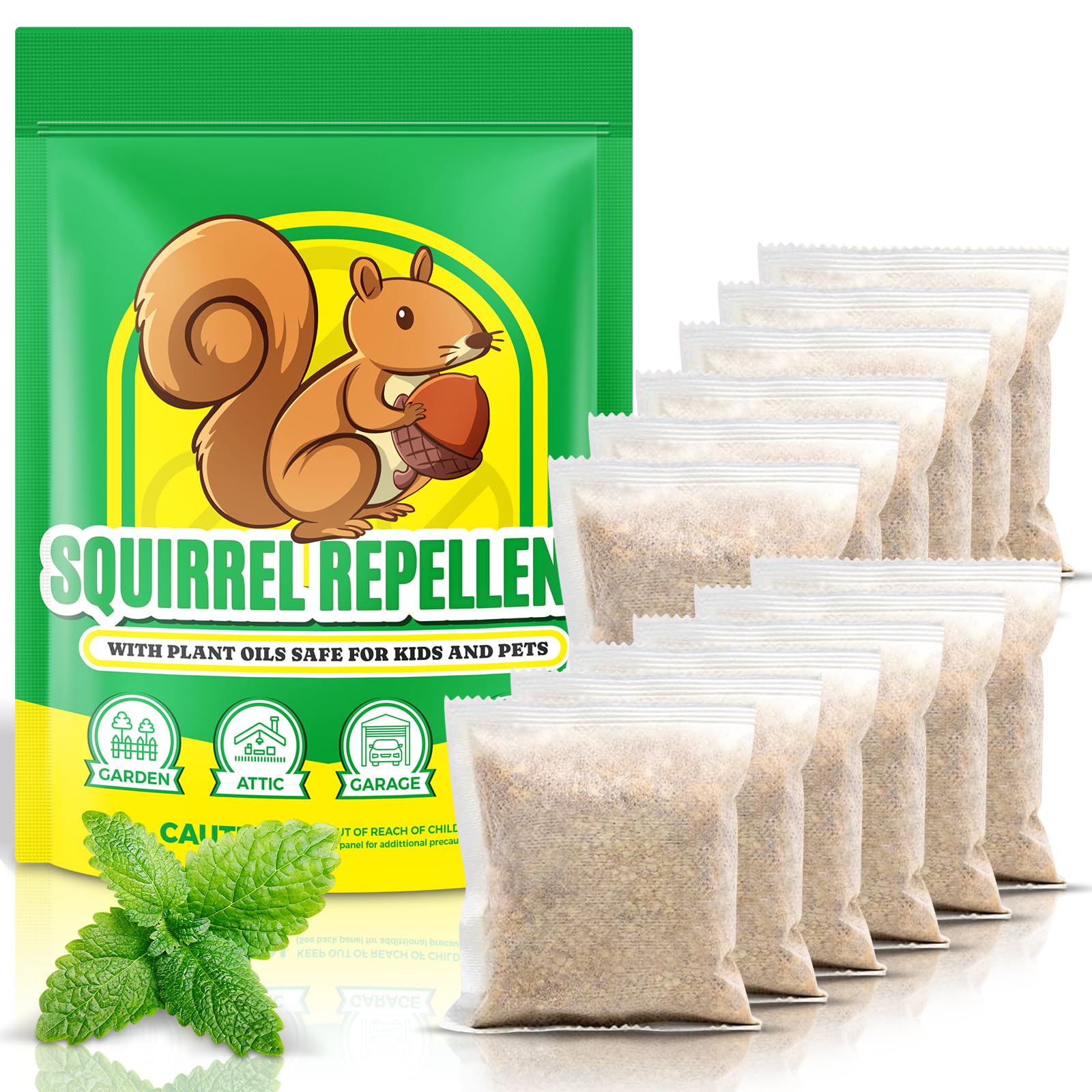 Lickoon Squirrel Repellent Outdoor pack of 12 bottles protects bird feeders from squirrels.