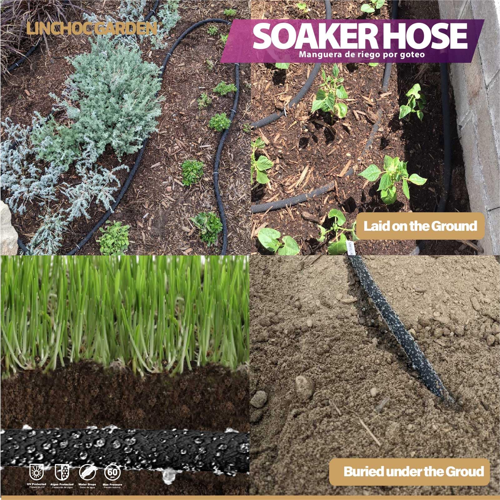 LICNCHOC GARDEN recycled rubber construction supports durable, eco-friendly gardening.