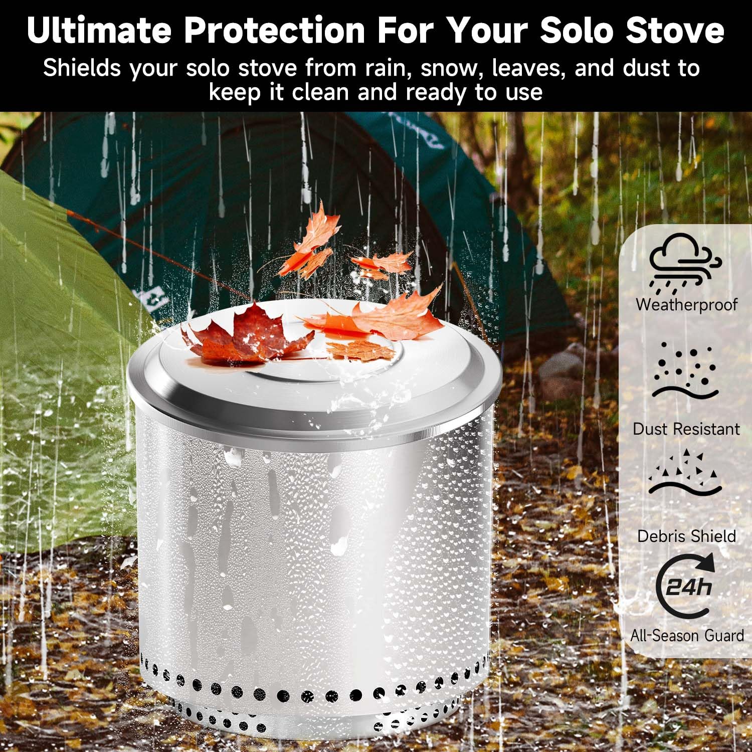Lidereja lid used as a tabletop for snacks and drinks outdoors
