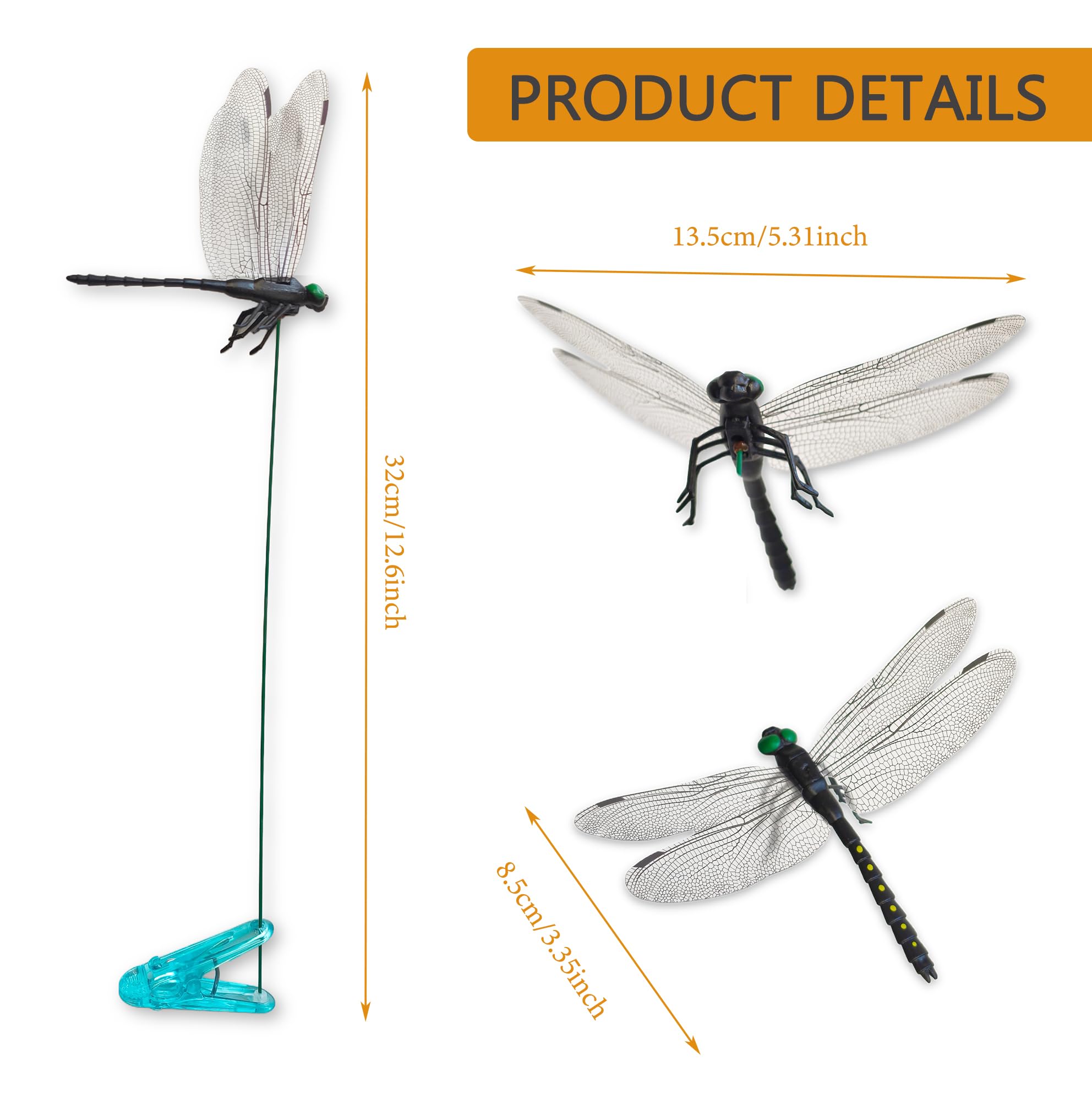 Lidengle Dragonfly Wings adjustable with flexible tail for realistic posing.