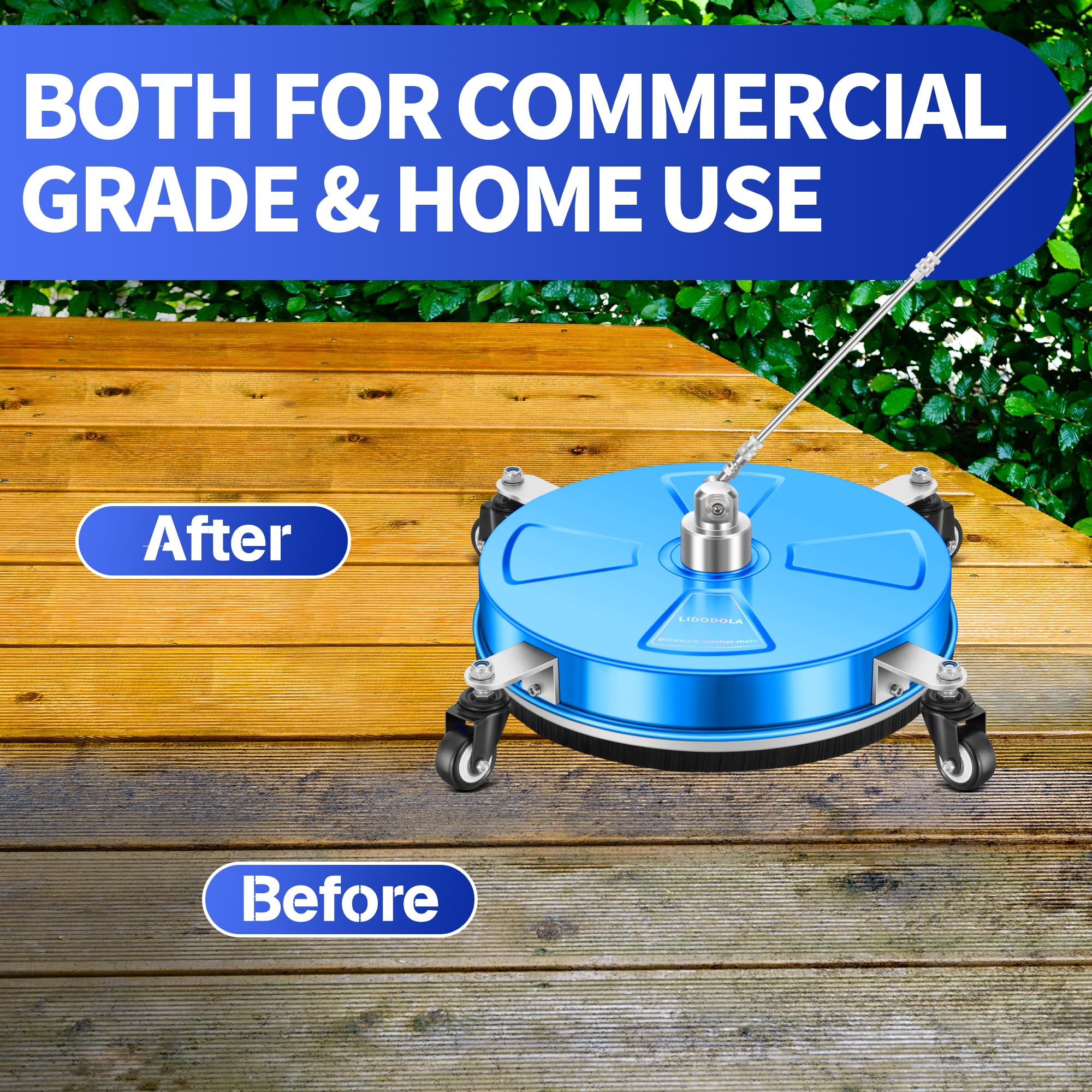 LidoDola uses a 1/4-inch quick-connect for fast, universal washer attachment.