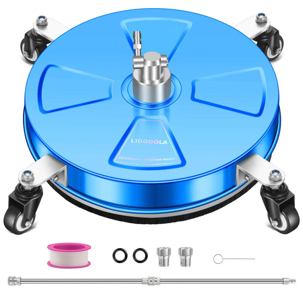 LidoDola 16in surface cleaner with stainless steel body for durable, even cleaning.