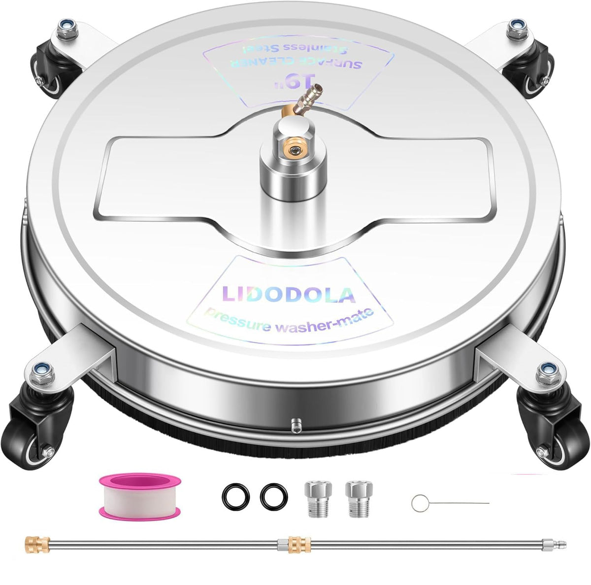 Lidodola 19-inch surface cleaner base for wide-area cleaning.