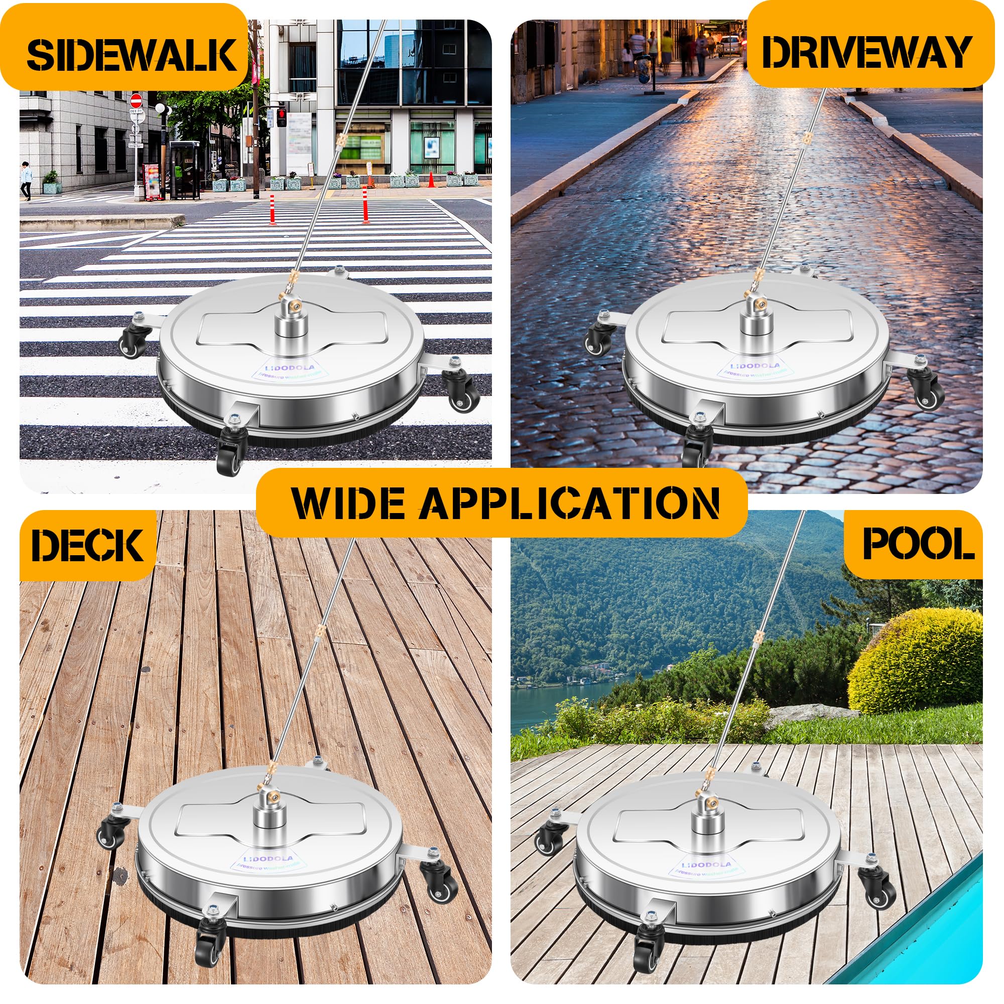 LidoDola compatibility with 2,000–4,000 PSI washers expands use cases on many machines.