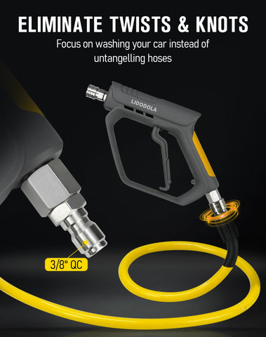 LidoDola ergonomic grip on the gun enhances comfort for long cleaning sessions