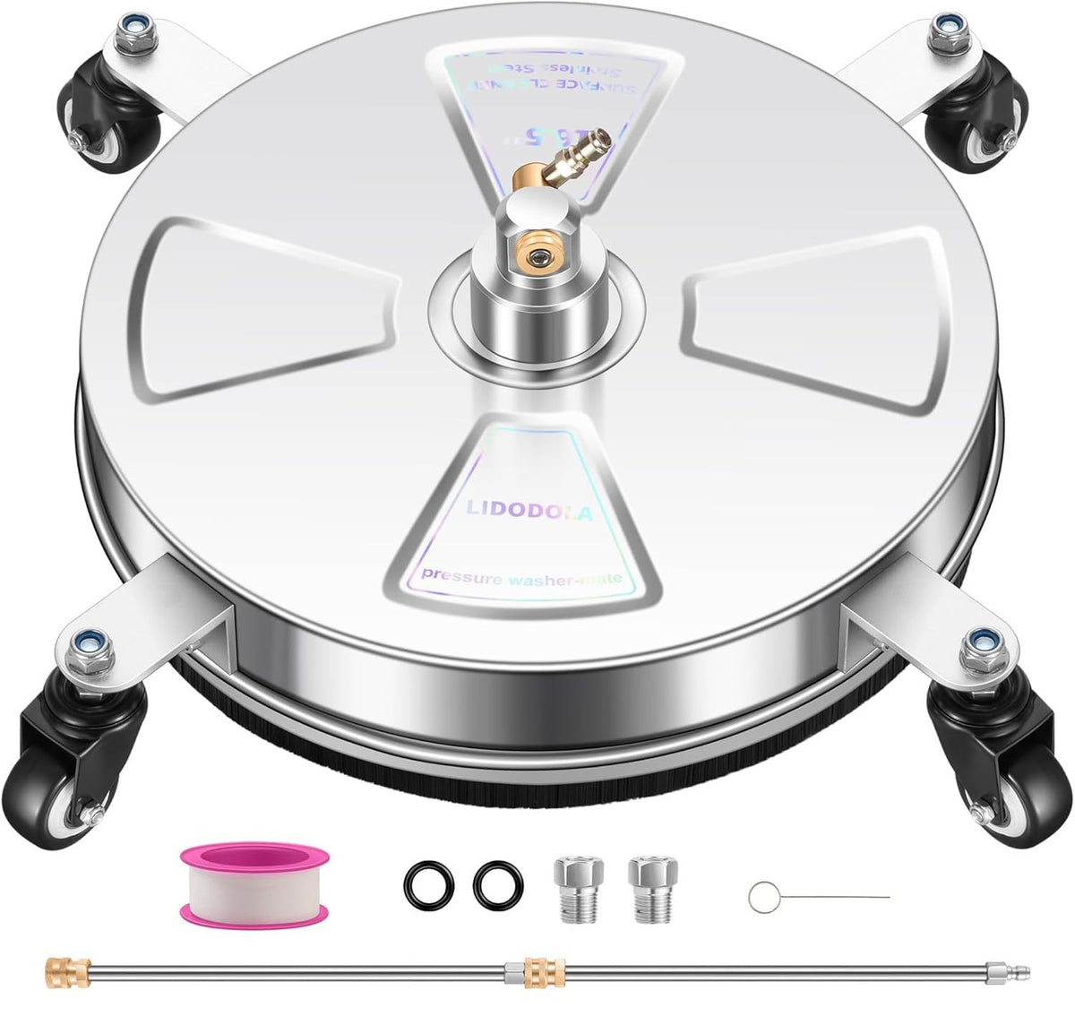 LidoDola PWS 16 surface cleaner front view showing wide cleaning width