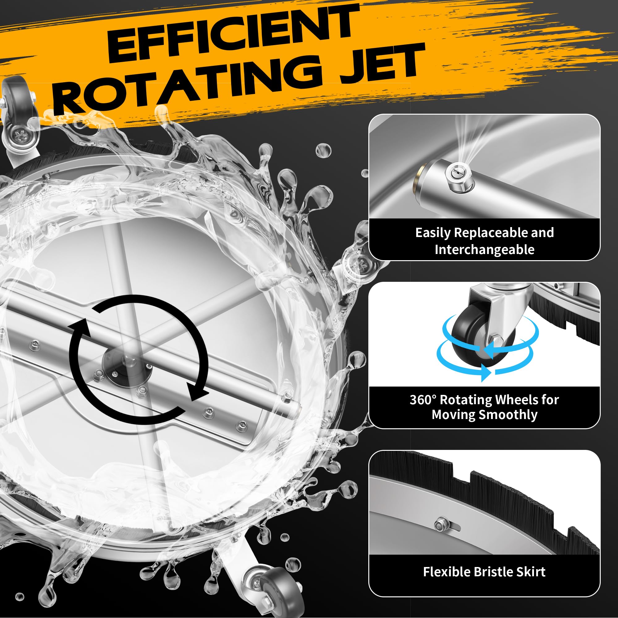 Lidodola PWS-20 dual high-pressure jets deliver faster cleaning