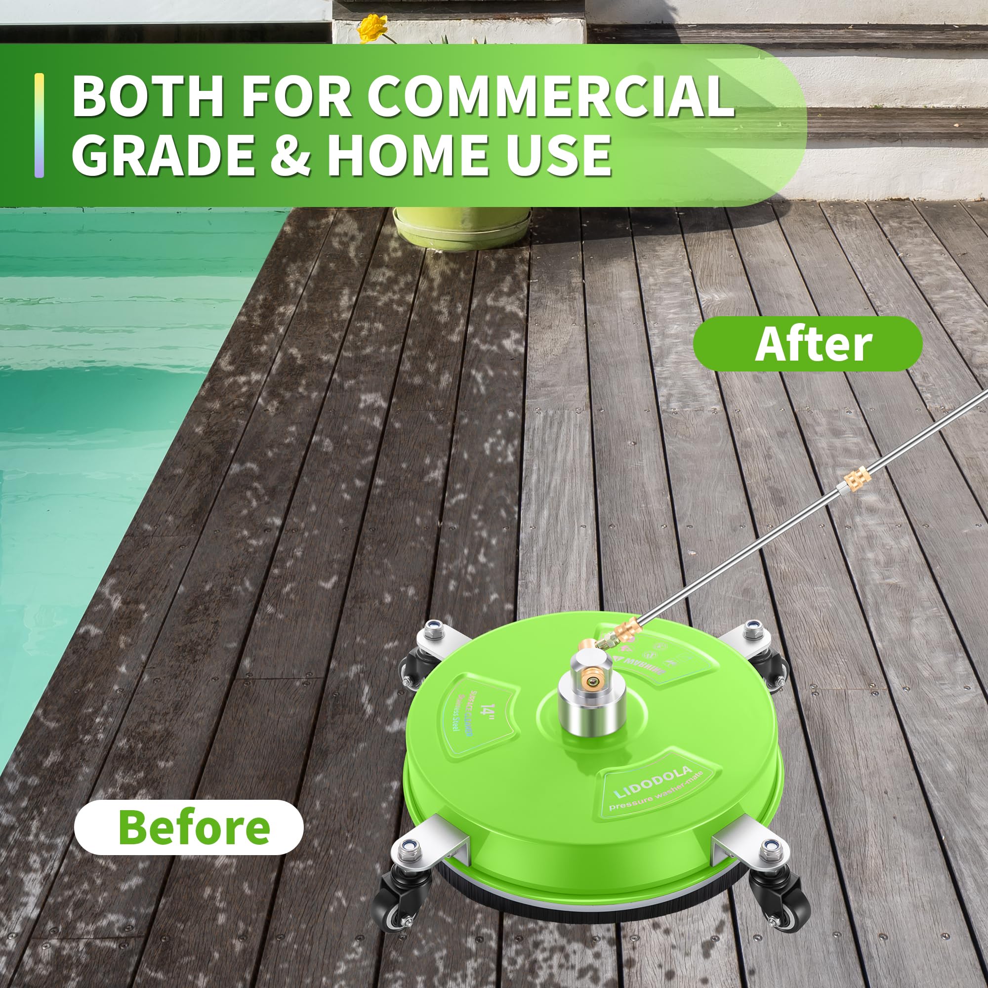 LidoDola PWS14G water-only cleaning for safe outdoor upkeep