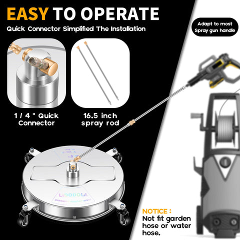 Lidodola PWS16.5 quick-connect attaches to standard pressure washer wand