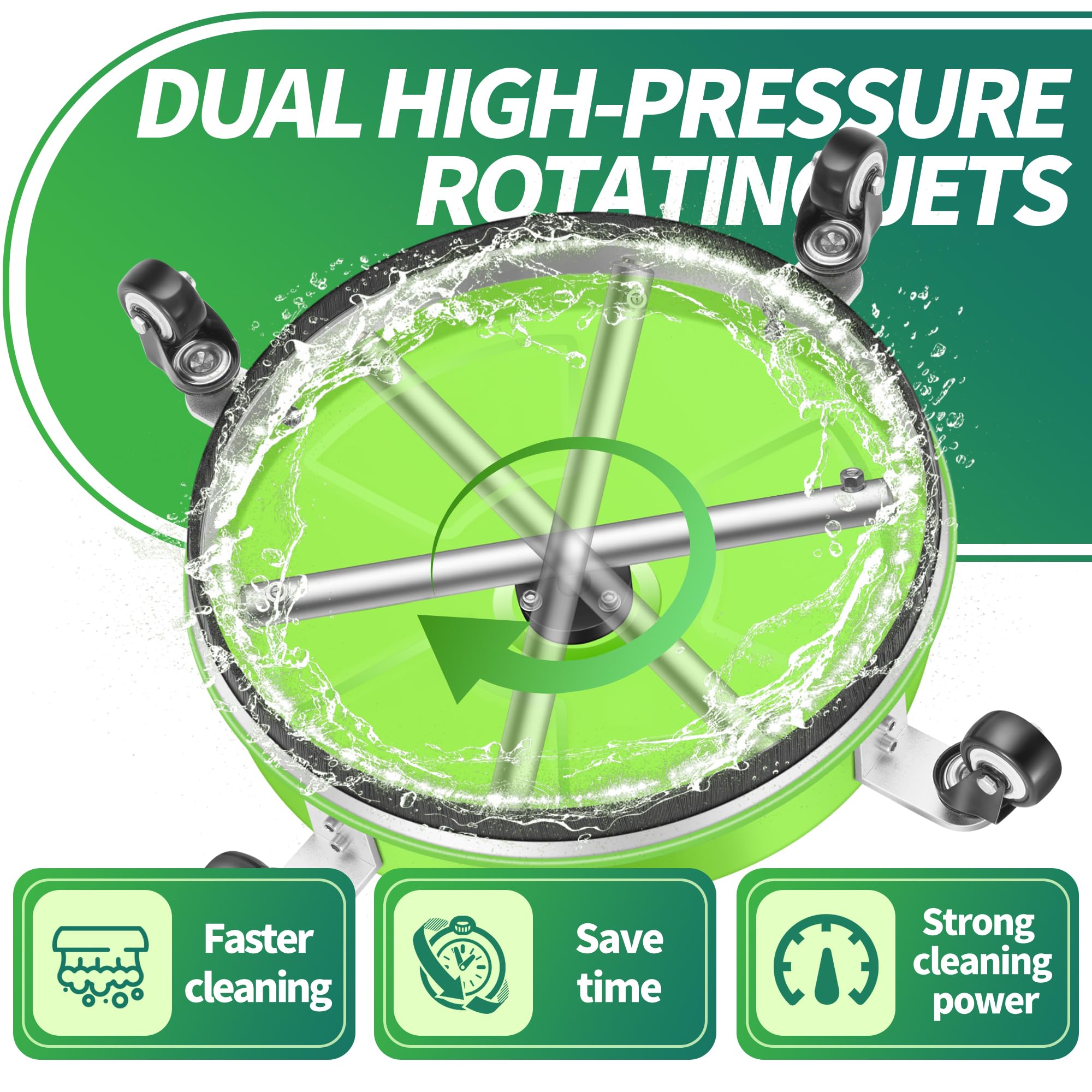 LidoDola splash-free skirt minimizes overspray for cleaner surroundings.