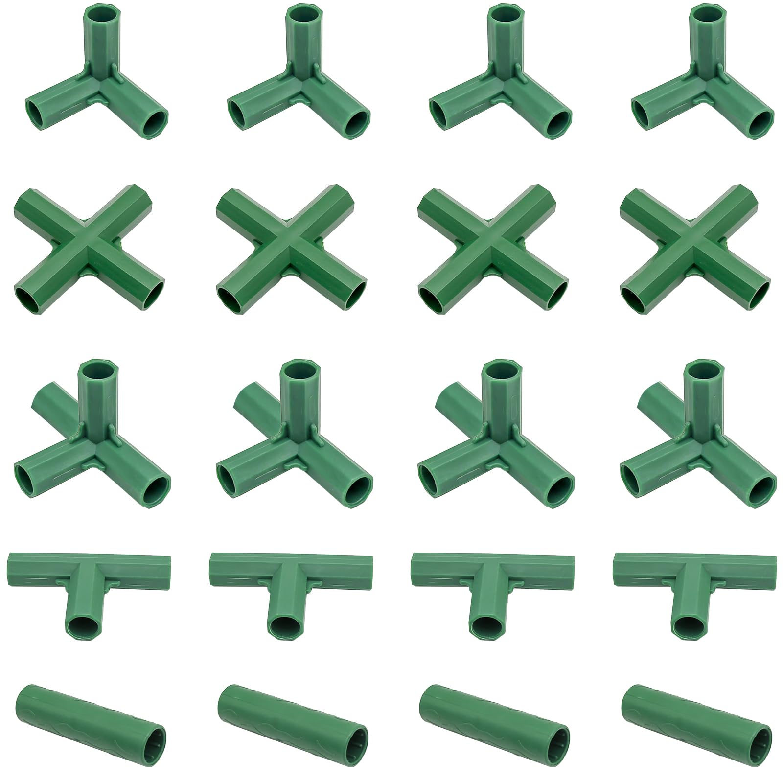LIDSCURA three-way connector for greenhouse frames enhances joint flexibility and stability.