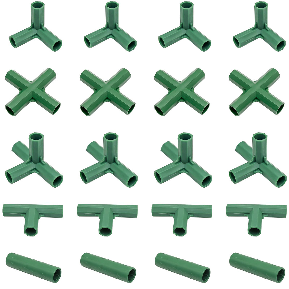 LIDSCURA three-way connector for greenhouse frames enhances joint flexibility and stability.
