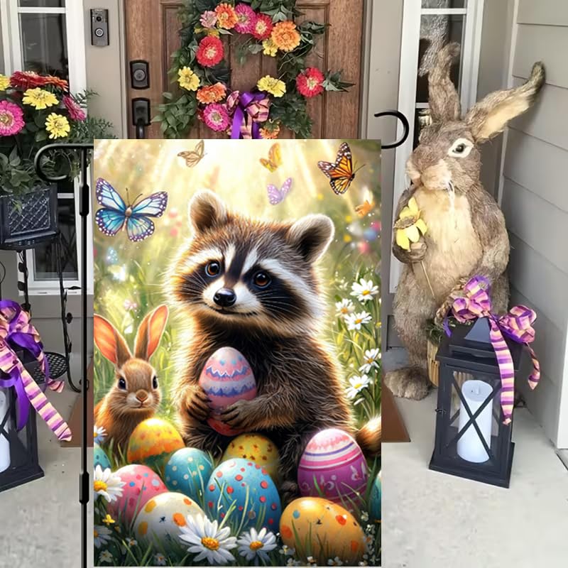 LienzoFest Easter flag is perfect porch, yard, or garden decor.