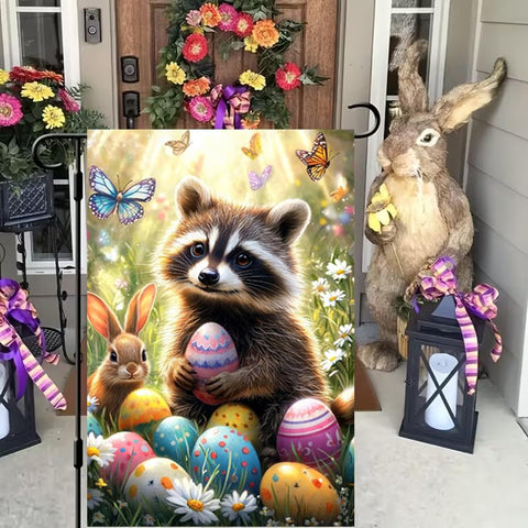 LienzoFest Easter flag is perfect porch, yard, or garden decor.